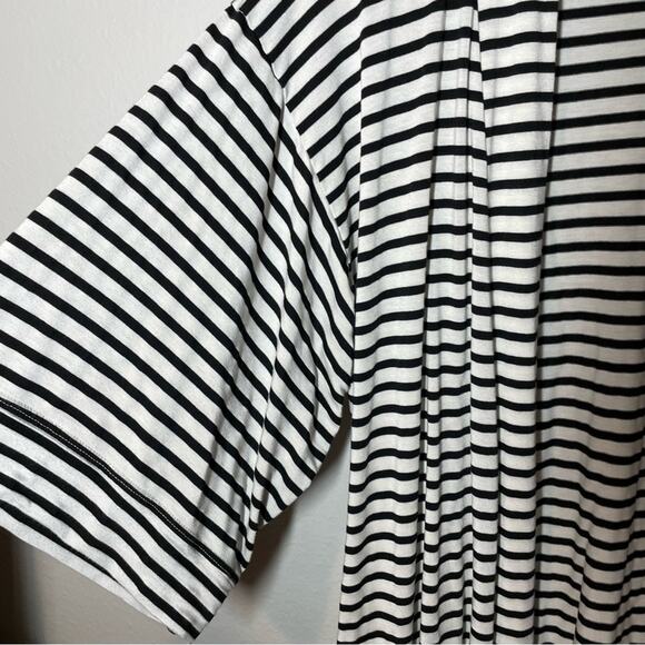 Maison Du Soir Revolve Striped Short Sleeve Duster Robe Swim Cover Small - Picture 4 of 6